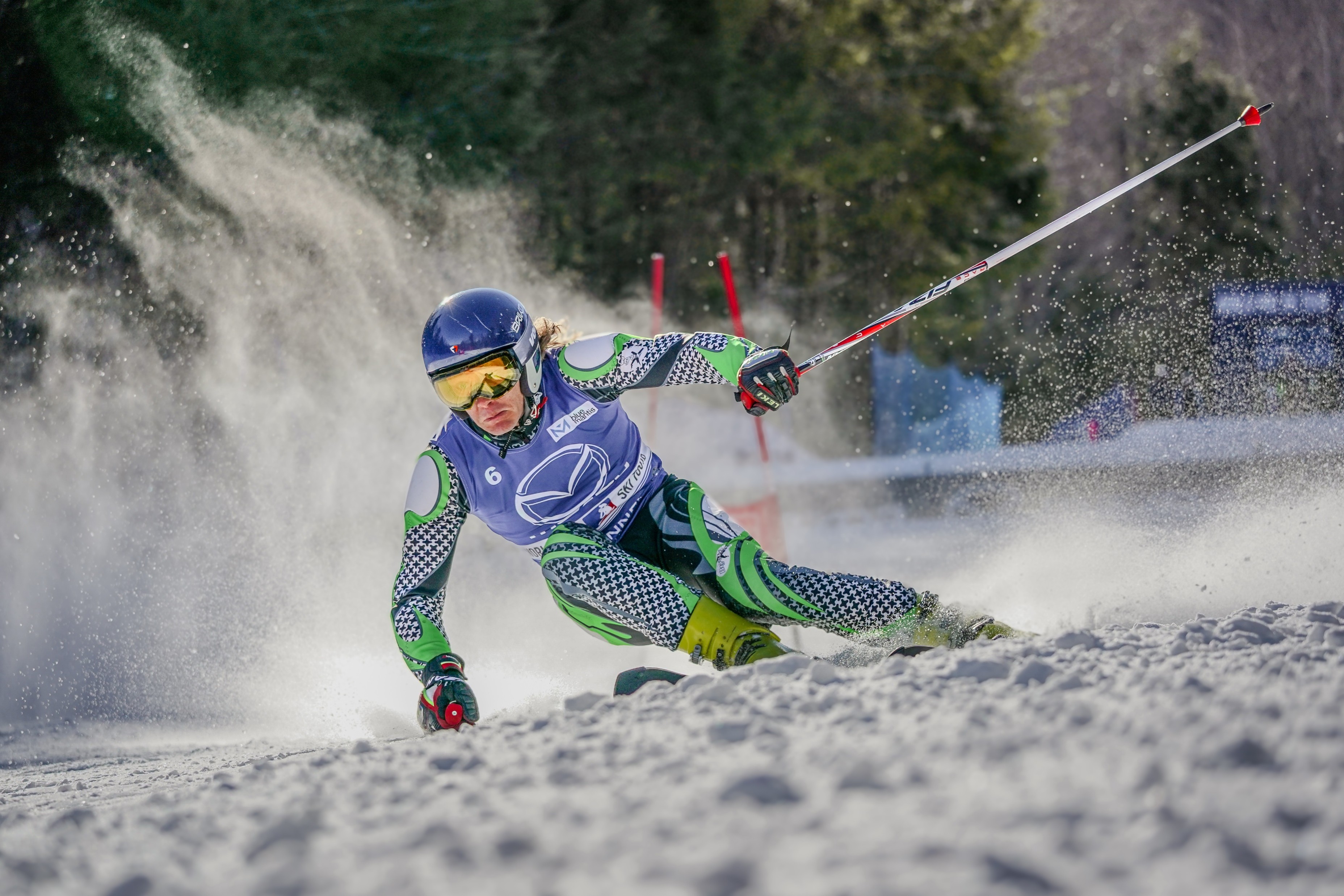 Athlete competing on the World Pro Ski Tour at Tenney Mountain, New Hampshire